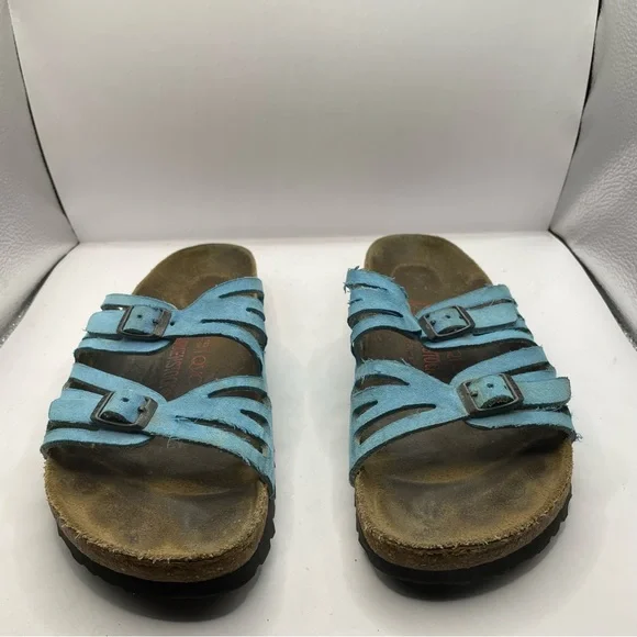 Birkenstock women’s light blue sandals limited edition size 40  US9.5 - Picture 3 of 6